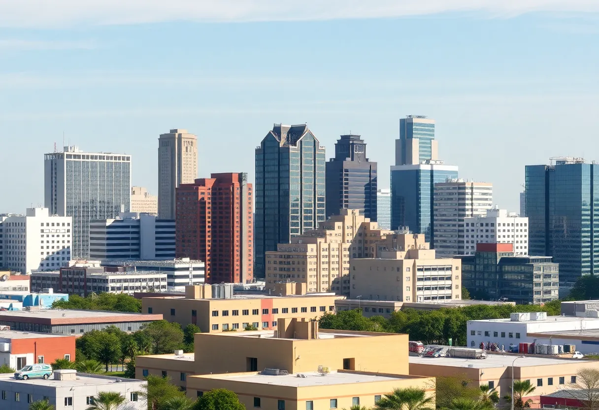 Commercial real estate skyline in the U.S.