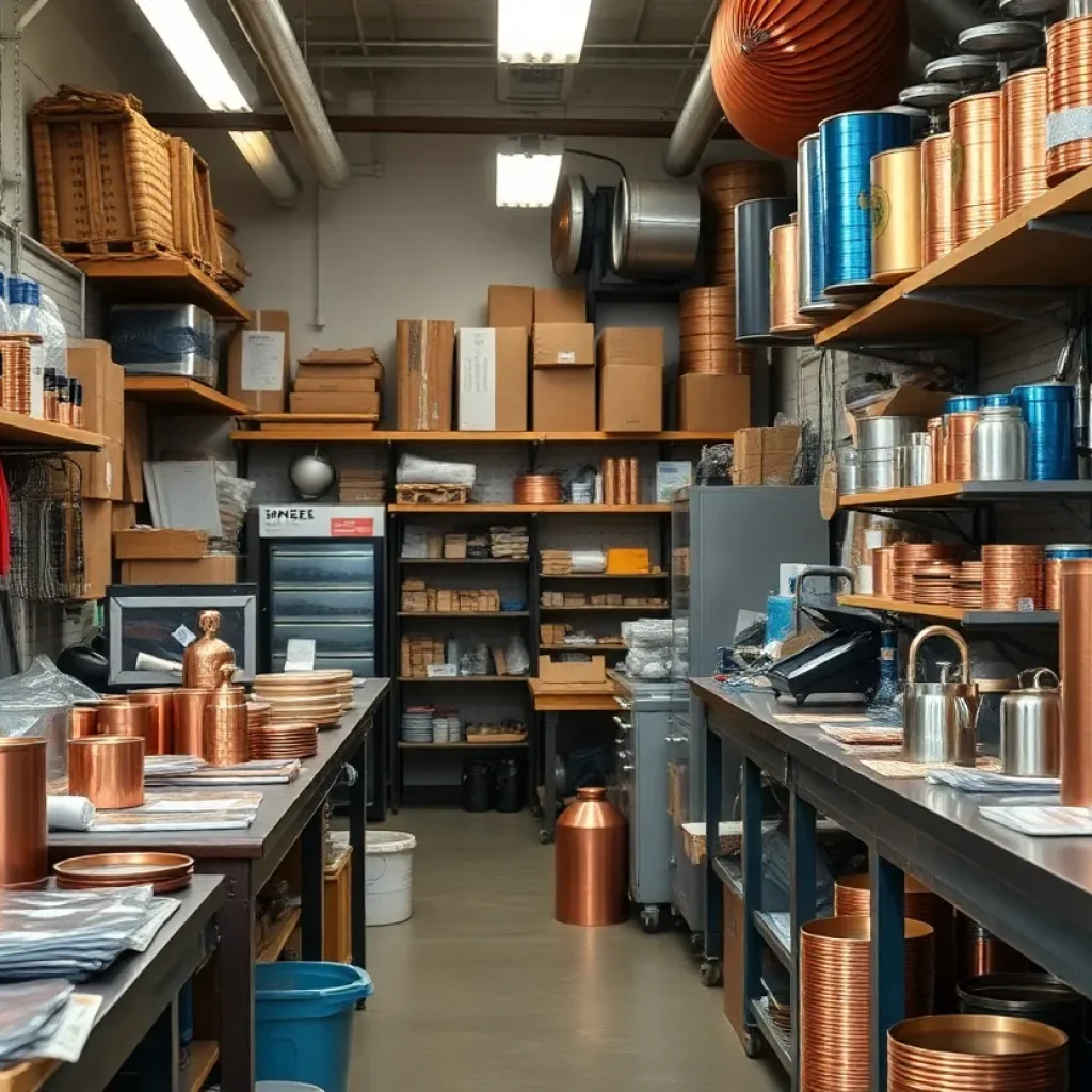 Small business storefront in Raleigh affected by copper tariff