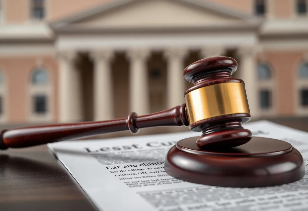 Courtroom depicting financial fraud concerns