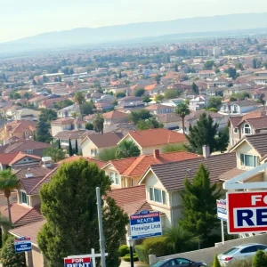 Aerial view of Fresno, California showcasing homes in the local real estate market