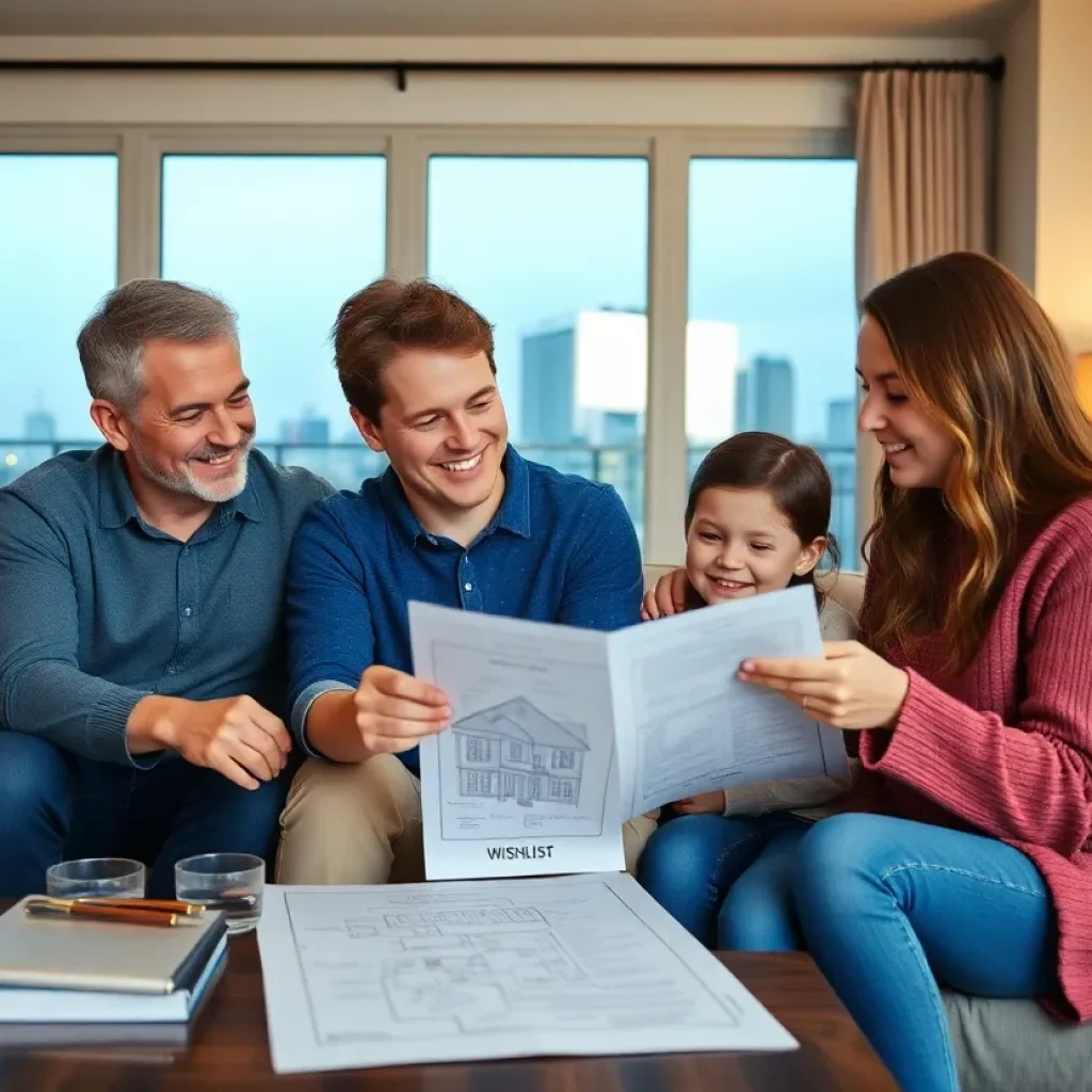 Family creating a home buying wishlist in Raleigh