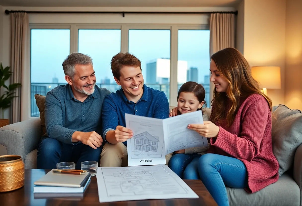 Family creating a home buying wishlist in Raleigh