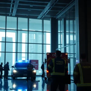Emergency response at shooting scene in Manhattan office
