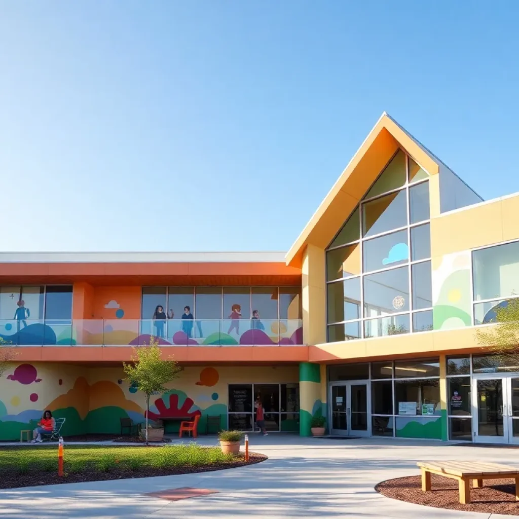 Architectural rendering of North Carolina's first standalone children's hospital