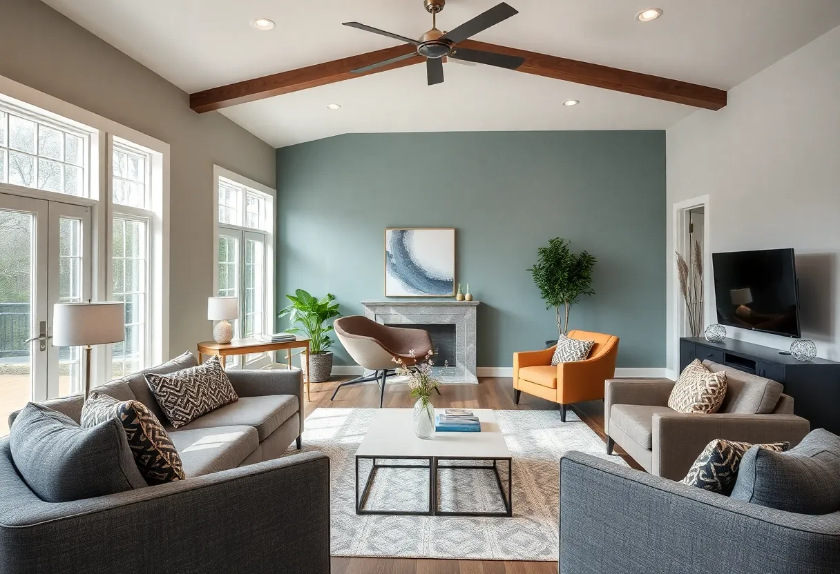 A beautifully staged open house in Raleigh, NC, highlighting the living space.