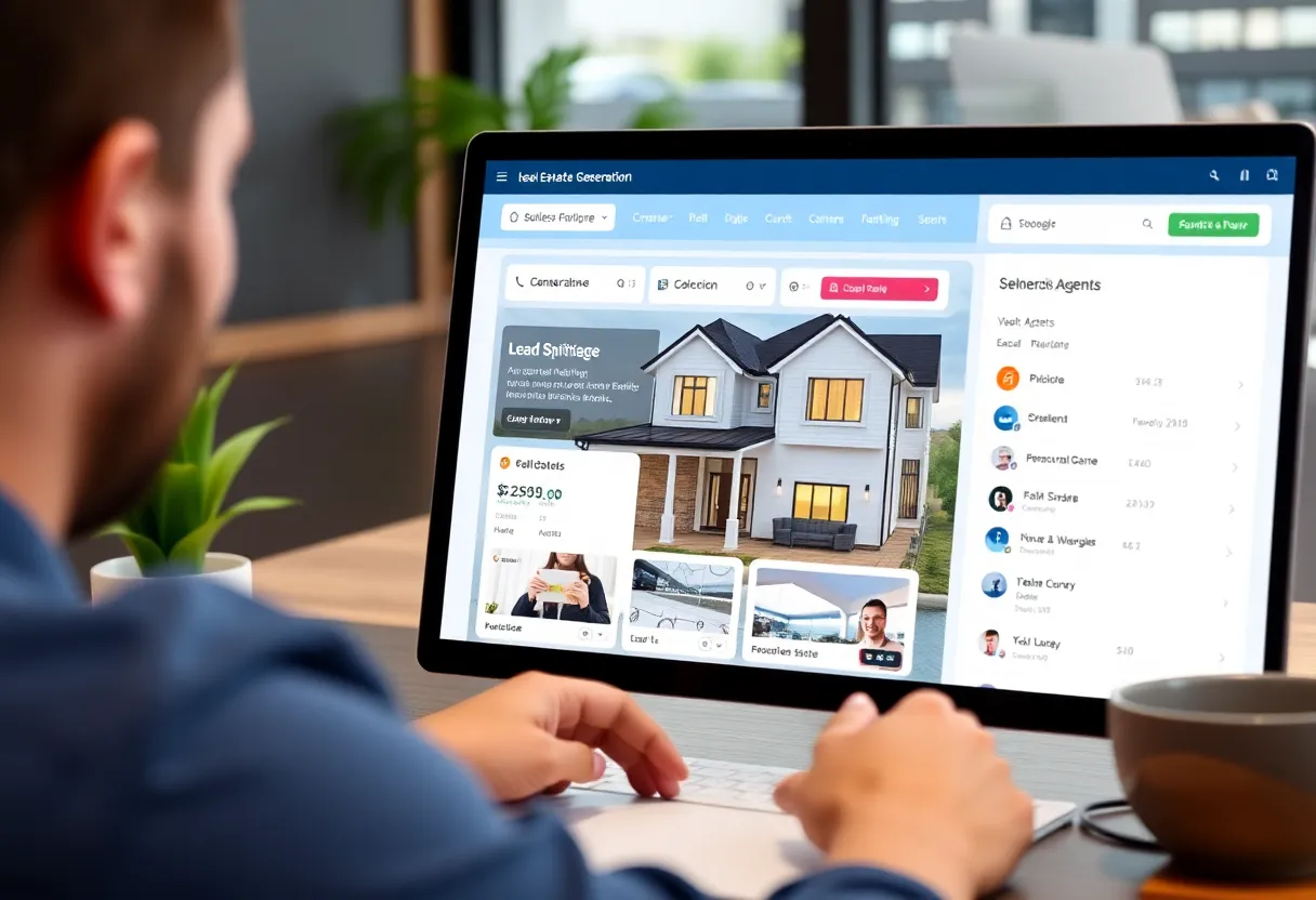 Real estate professionals utilizing technology for lead generation