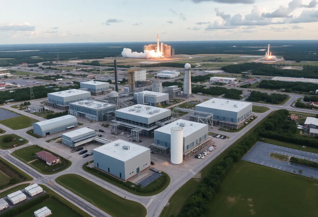 Aerial view of Titusville Logistics Center showcasing industrial space