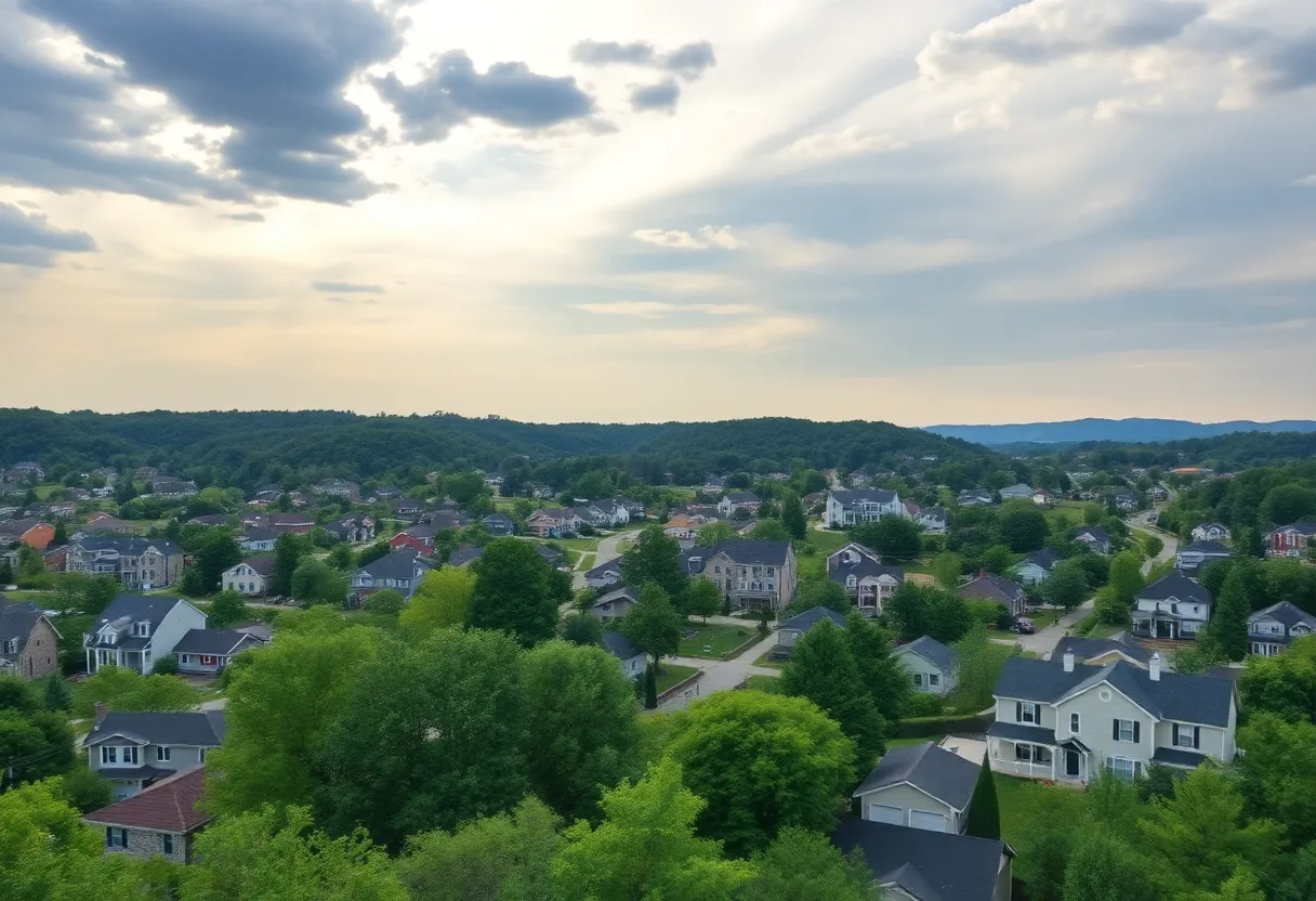 Scenic view of Chattanooga with homes and greenery