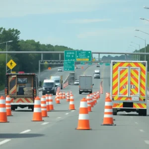 Active construction zones on Missouri highways