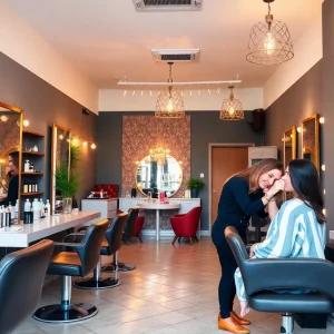 Interior of Blo Blow Dry Bar with stylish décor