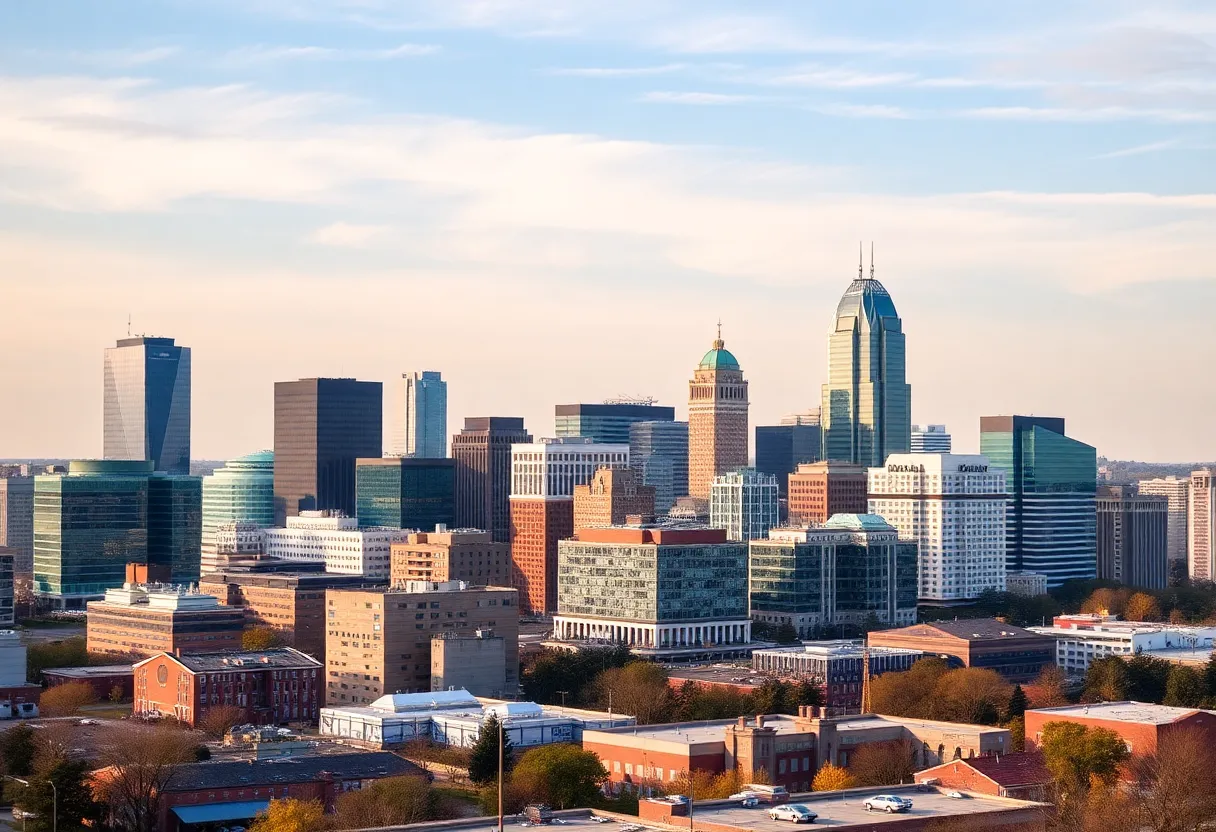 Skyline of Charlotte, North Carolina representing private companies