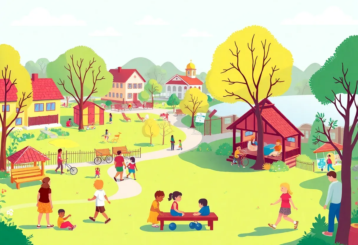 Community parks and recreational facilities developed with hospitality tax funding.