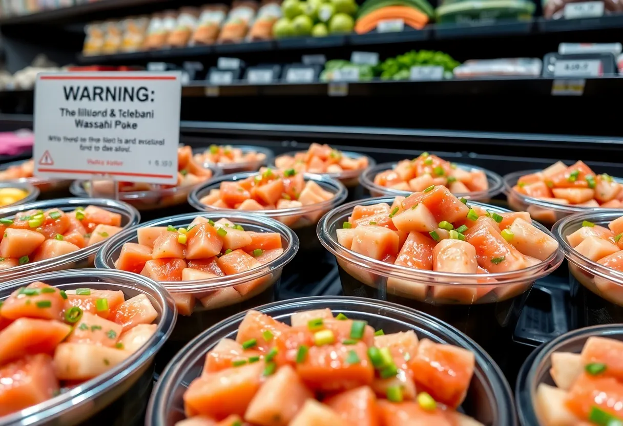 Recall notice for Costco Ahi Tuna Wasabi Poke due to listeria risk