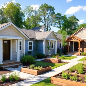 Rendering of Cottages of Idlewild affordable housing project