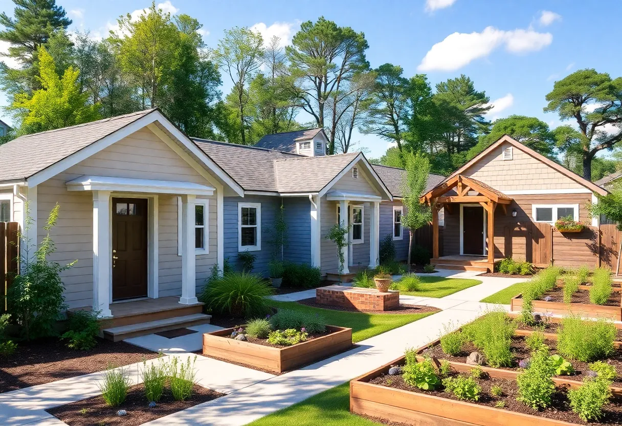 Rendering of Cottages of Idlewild affordable housing project