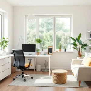 A cozy and functional home office setup