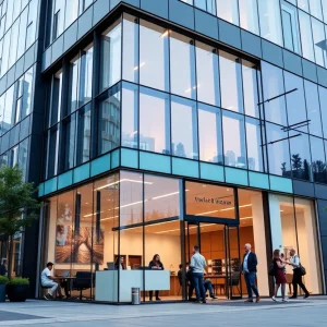 Exterior view of Dollar Shave Club's new headquarters in Durham
