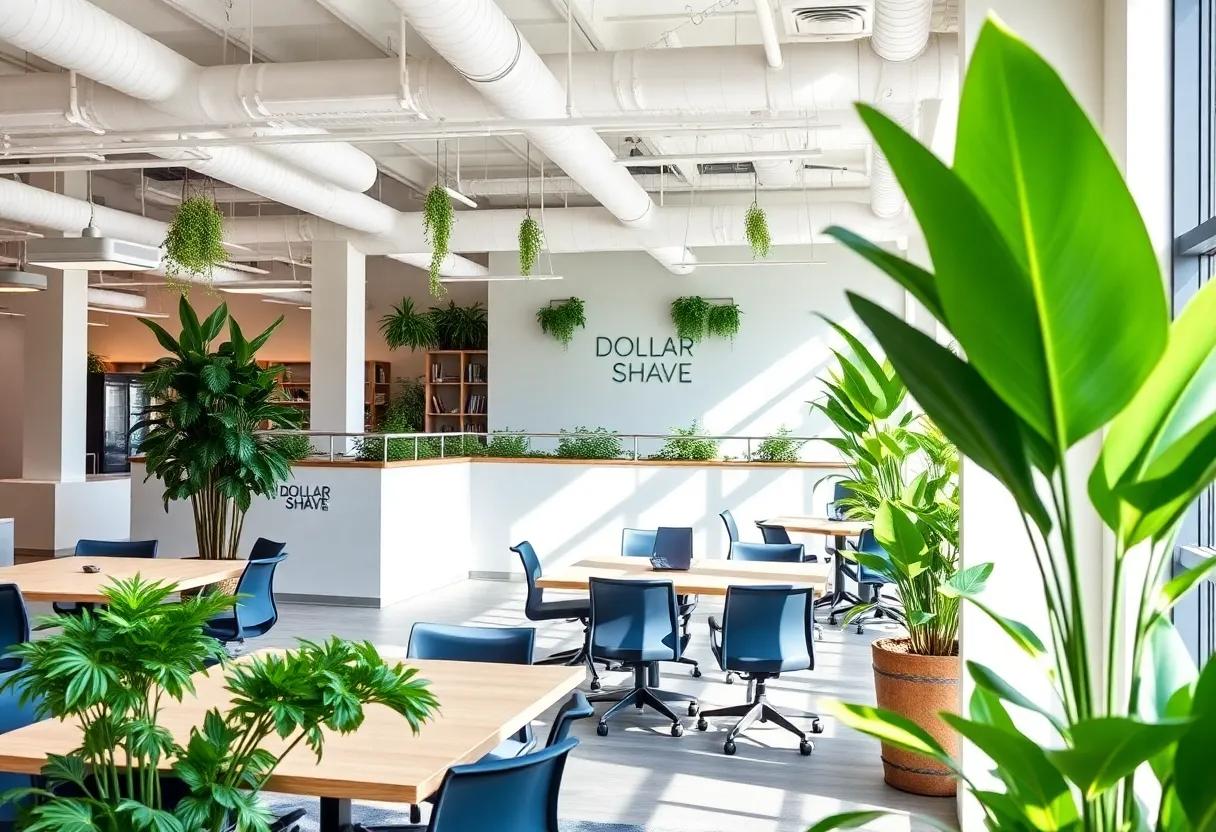 Interior of Dollar Shave Club's new headquarters in Durham