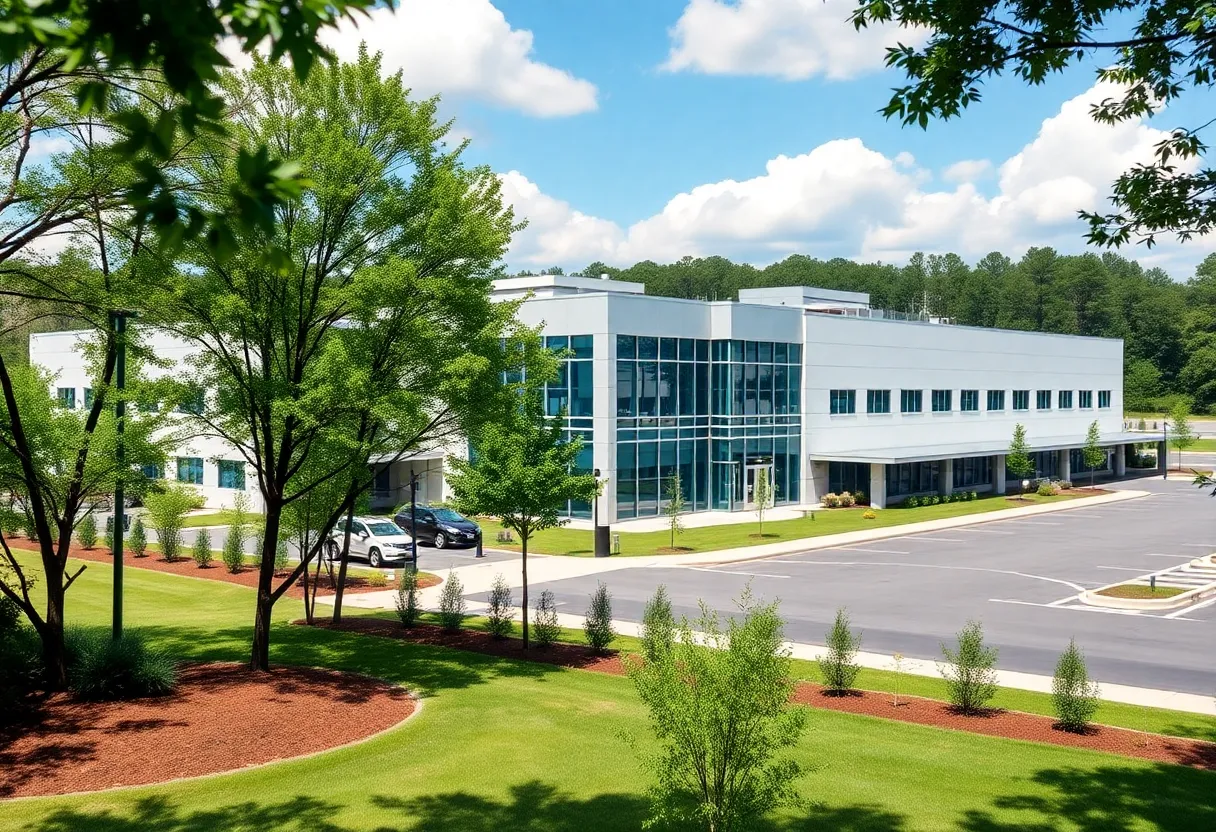 Fujifilm's new biopharmaceutical manufacturing facility in Holly Springs, North Carolina.