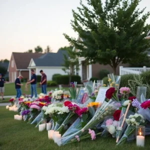 Memorial setup for two brothers in Garner NC
