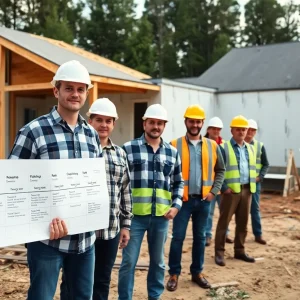 Builders in Raleigh NC discussing home construction timeline