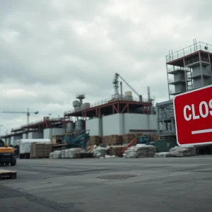 Closed construction site for Natron Energy's sodium-ion battery project