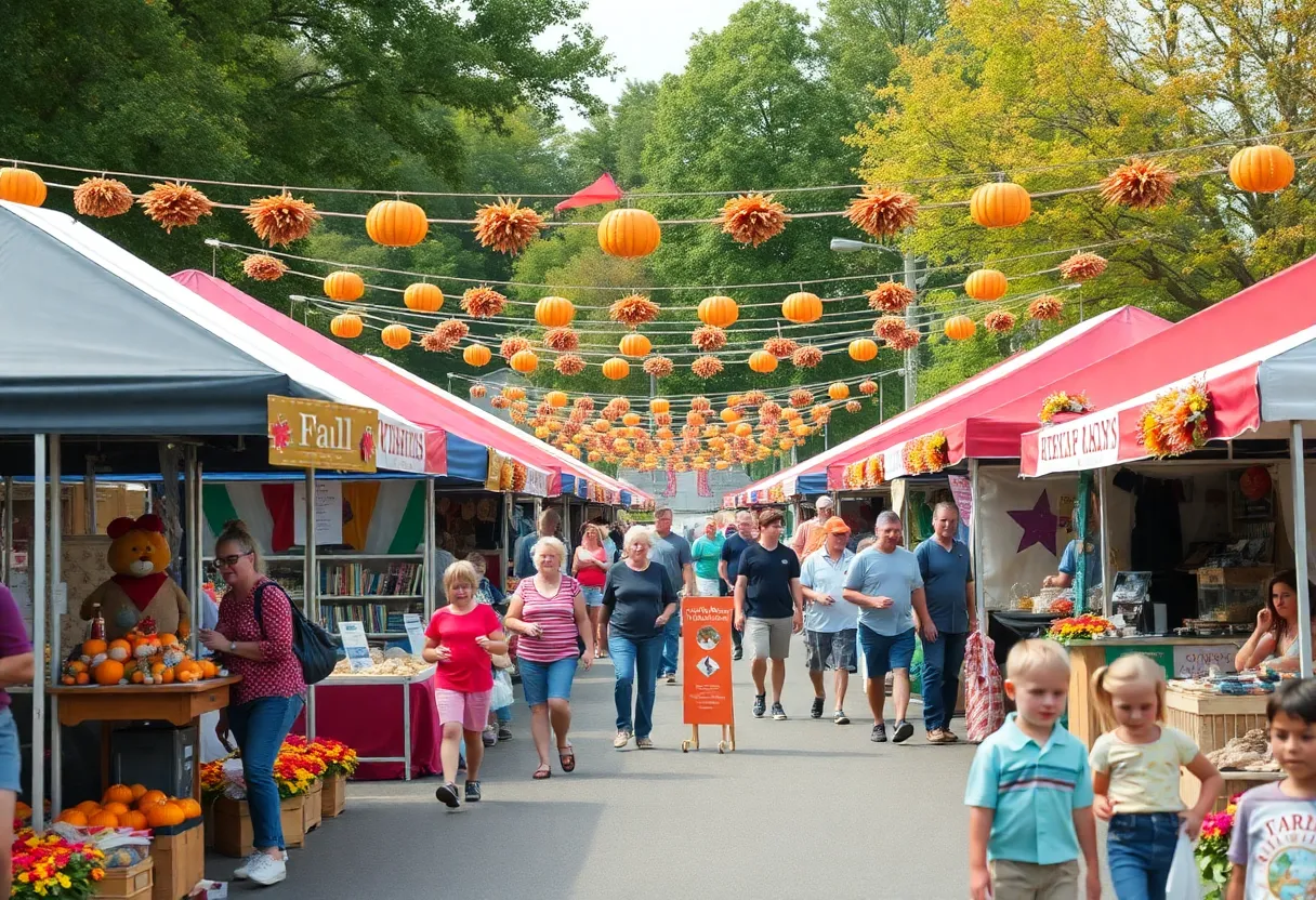 Fall festival in North Carolina showcasing local vendors and community activities
