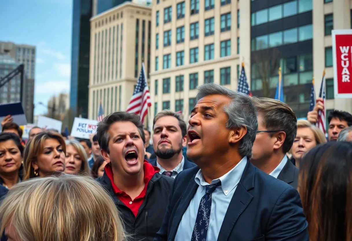 A representation of political tension in Washington D.C.