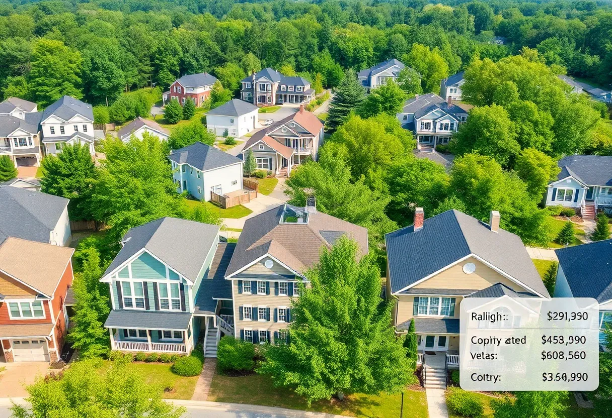 Overview of homes in Raleigh NC with market data