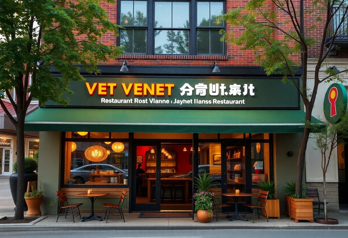 Exterior view of Saigon Kitchen restaurant in downtown Raleigh
