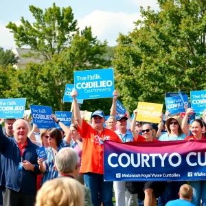 Community rally supporting Wiley Nickel for District Attorney