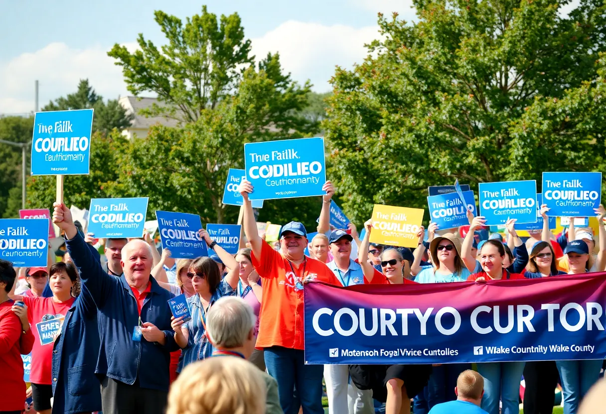 Community rally supporting Wiley Nickel for District Attorney