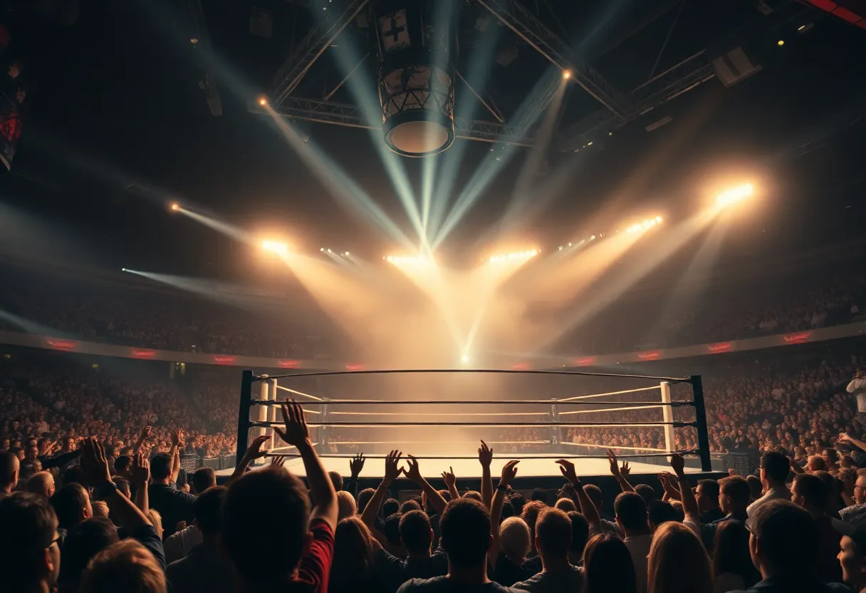 Wrestling match taking place during WWE Raw event