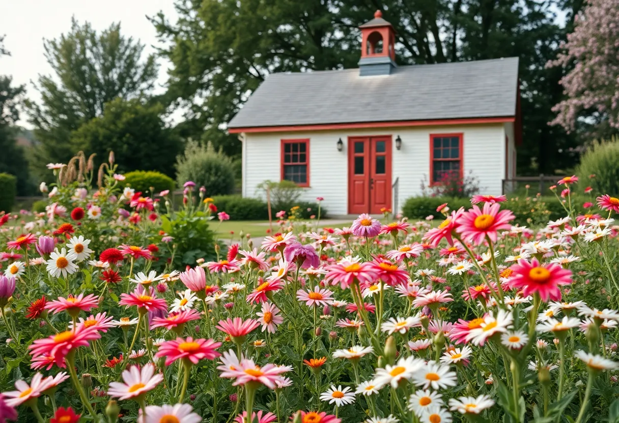 Tribute garden representing the legacy of Billie Evans.