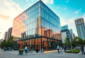 Exterior view of BuildOps new office in Raleigh's Glenwood South district