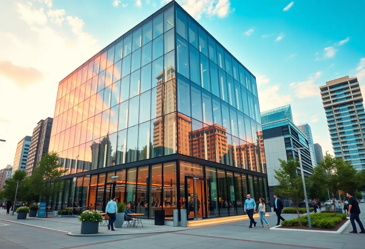 Exterior view of BuildOps new office in Raleigh's Glenwood South district
