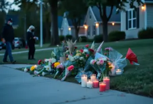 Neighborhood memorial for victims of the Cary triple shooting