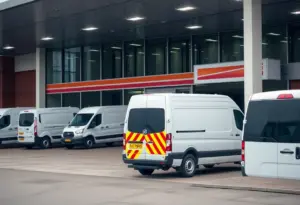 Abandoned CNC Logistics delivery station with vans