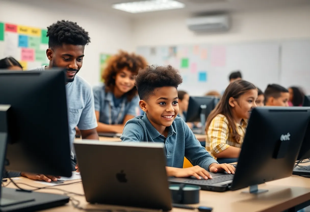 Students participating in digital education activities in the Triangle region