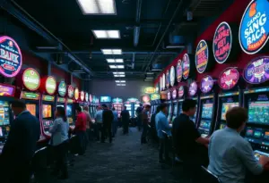 Interior view of an unregulated electronic gaming establishment