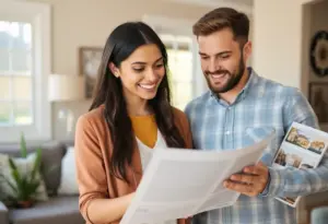 A first-time home buyer reviewing listings in Raleigh, NC.