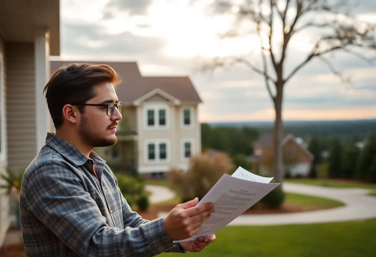 First-time homebuyer reviewing important questions in Raleigh, NC.