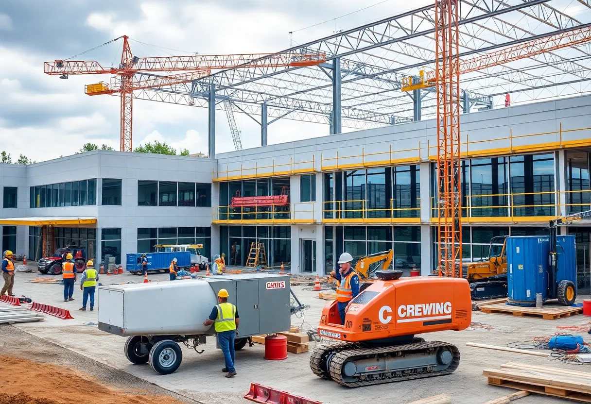 Rendering of the new Gregory Poole Equipment Co. headquarters in Garner, NC