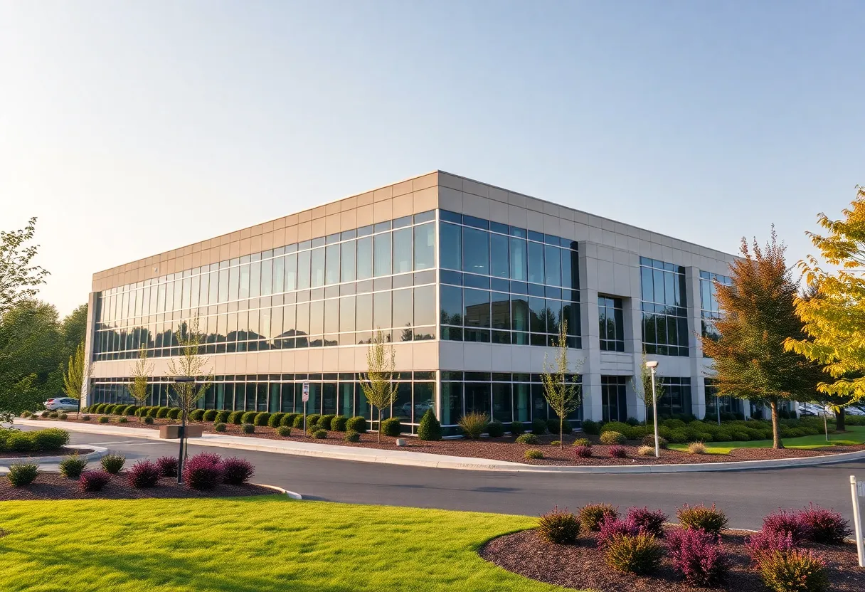 Rendering of the new Gregory Poole Equipment Co campus in Garner