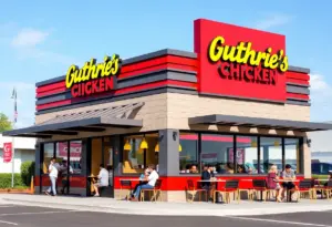 Exterior view of Guthrie's Chicken restaurant in Raleigh