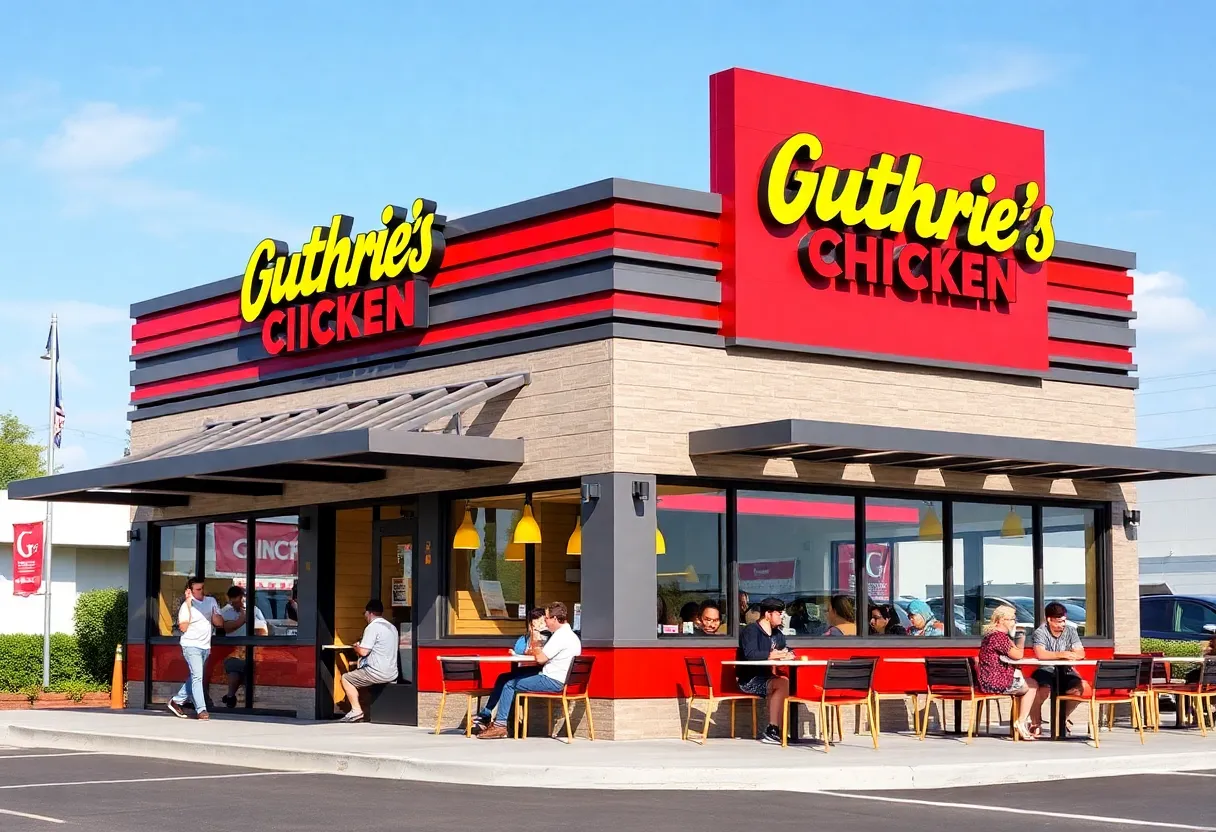 Exterior view of Guthrie's Chicken restaurant in Raleigh