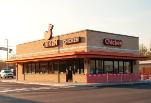 Construction of Guthrie's Chicken Restaurant in Raleigh
