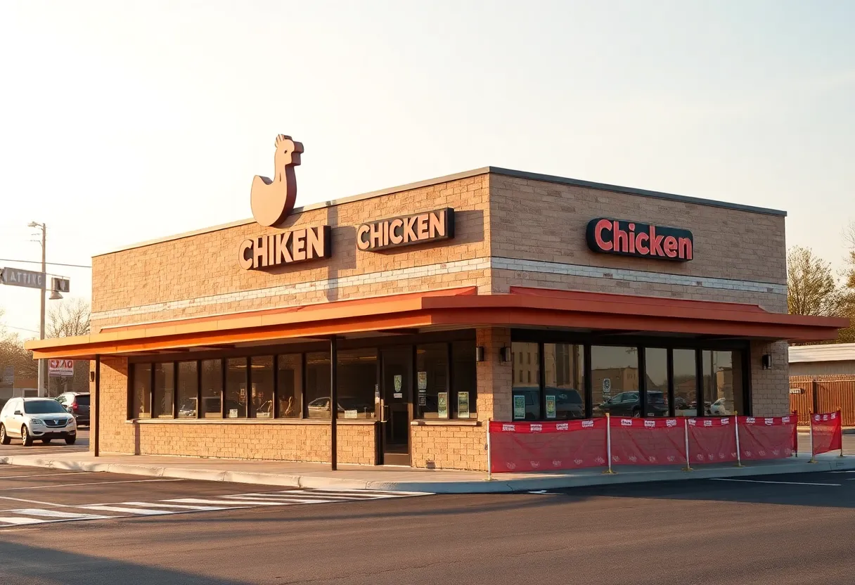 Construction of Guthrie's Chicken Restaurant in Raleigh