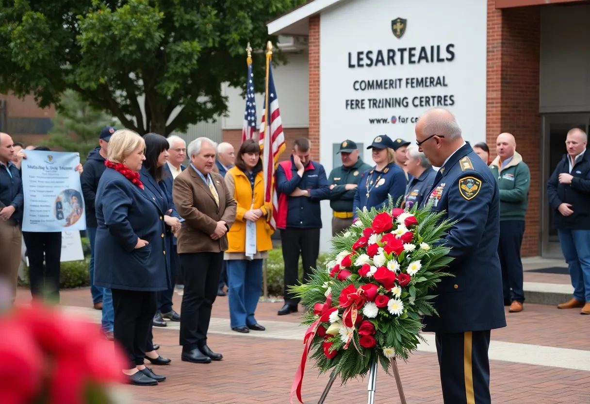 Memorial wreath at Hedingham mass shooting commemoration
