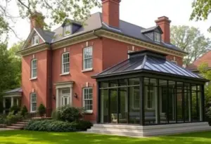 Historic Raleigh residence showcasing Georgian Revival architecture with modern expansion.